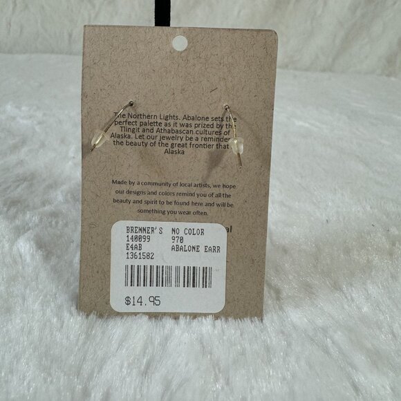 Pacific Abalone Earrings Handmade In Alaska by Local Artist Northern Lights - Picture 5 of 5